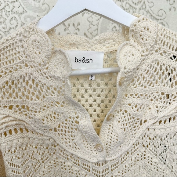 ba&sh Pearle Pull Crochet Dress Off White - Picture 9 of 16